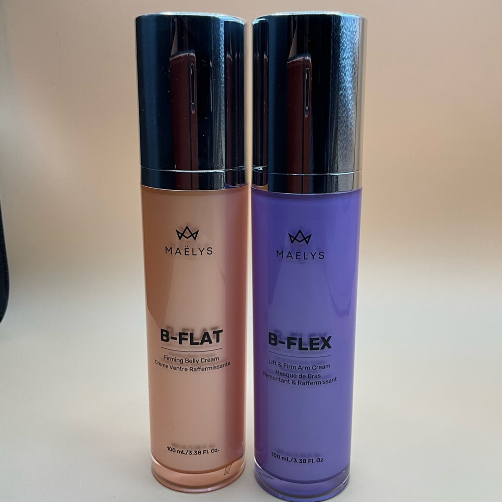 MAELYS COSMETICS B-FLAT and B-FLEX Firming Cream Set - Purple and Tan - Picture 1 of 2